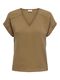 JDY T-shirt with V-neck - brown (227035)