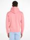 Tommy Jeans Fleece hoodie with flag patch - pink (TIC)