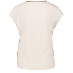Gerry Weber Collection Short-sleeved shirt with crochet details - beige (90138)