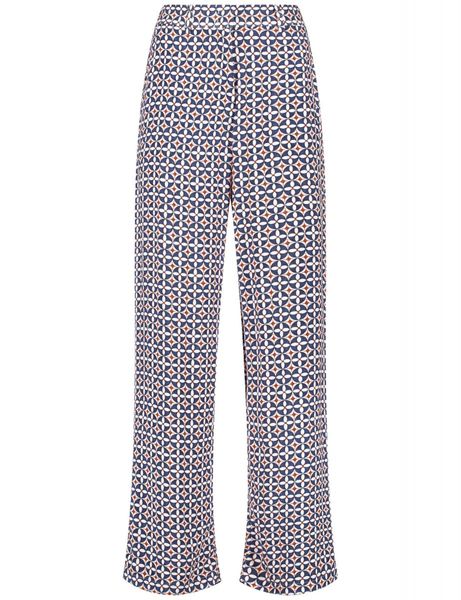 Gerry Weber Collection Pantalon fluide avec un motif all-over  - bleu (08098)