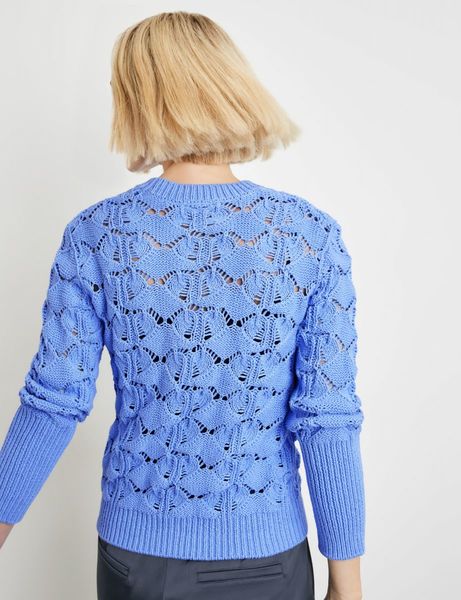Gerry Weber Collection Pullover mit dekorativem Lochstrick - blau (80932)