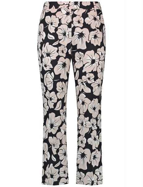 Gerry Weber Collection Pantalon à motif fleuri - noir (01098)