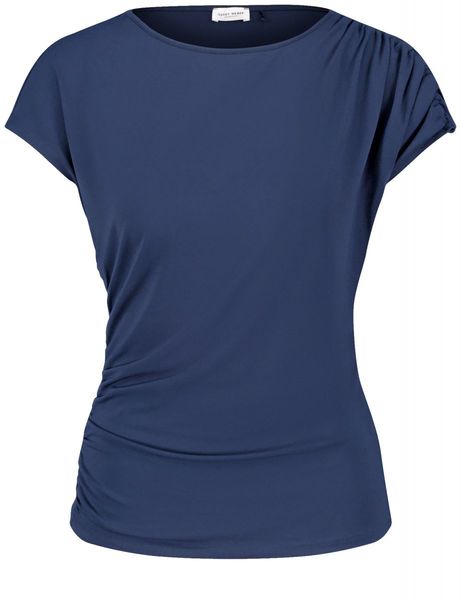 Gerry Weber Collection Kurzarmshirt mit Raffung - blau (80936)
