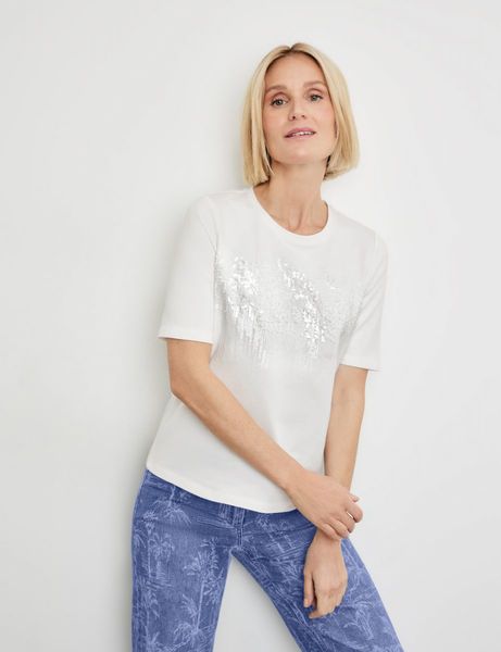 Gerry Weber Collection T-shirt with sequins - beige/white (99700)