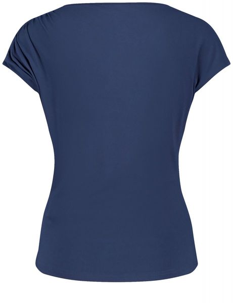 Gerry Weber Collection Kurzarmshirt mit Raffung - blau (80936)