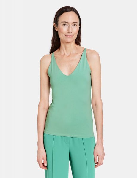Gerry Weber Collection Basic top with a back neckline  - green (50375)