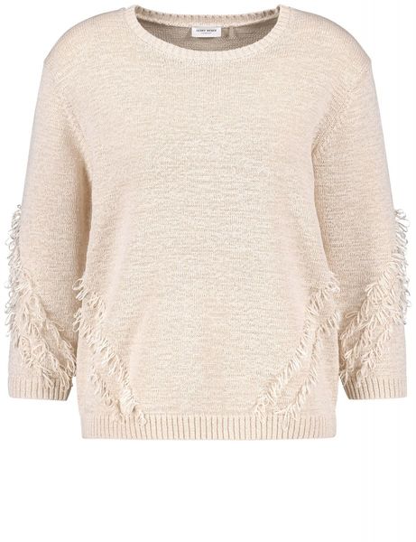 Gerry Weber Collection Pull à manches 3/4 - beige/blanc (90138)