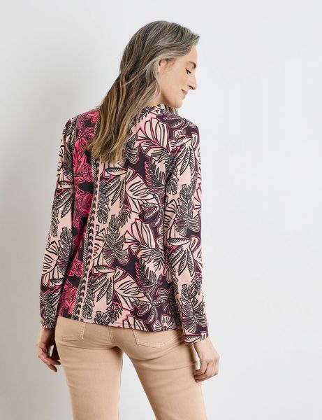 Gerry Weber Collection Long sleeve top with a tropical print  - beige/white (09018)