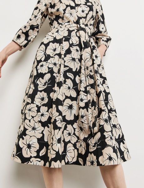 Gerry Weber Collection Kleid mit Blumenmuster - schwarz/beige (01098)