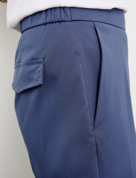 Gerry Weber Collection Culotte avec ceinture extensible à l'arrière - bleu (80936)