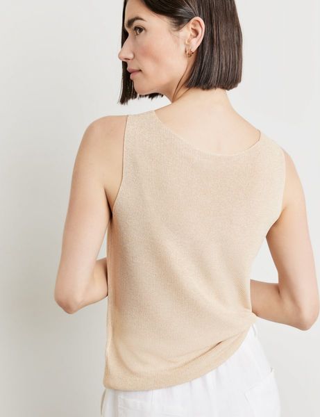 Gerry Weber Collection Rib knit top - beige/white (09090)