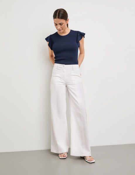 Gerry Weber Edition Jeans en coton-lin - blanc (99700)