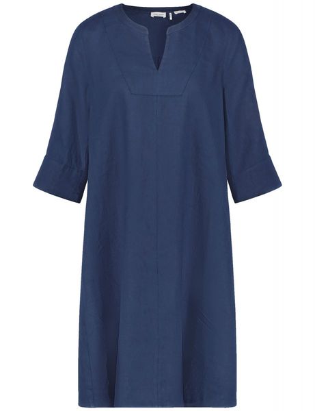 Gerry Weber Edition Robe tunique en lin - bleu (80936)
