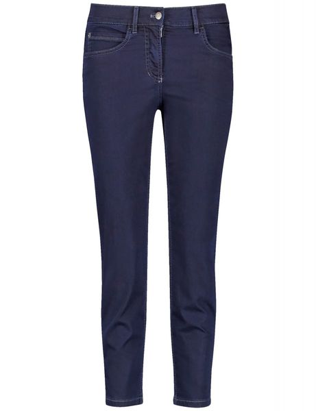 Gerry Weber Edition Jeans 7/8 avec effet washed-out - bleu (86800)