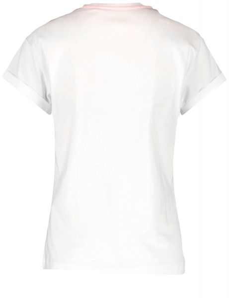 Gerry Weber Edition T-Shirt mit kleiner Stickerei - beige/weiß (99600)