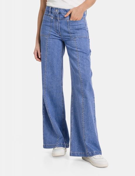 Gerry Weber Edition Jeans en coton-lin - bleu (85800)