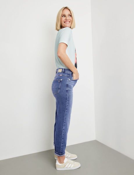 Gerry Weber Edition Mom Jeans mit Washed-Out-Effekten - blau (851003)
