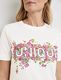 Gerry Weber Edition T-Shirt mit Wording-Frontprint - weiß/pink/grün (99600)