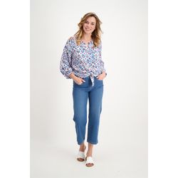 Signe nature Printed blouse - white/blue (0)