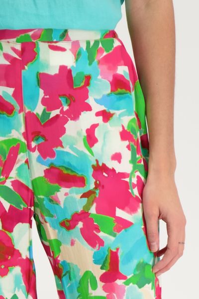 Signe nature Floral pattern trousers - pink/blue (6)