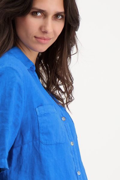 Signe nature Linen blouse - blue (16)