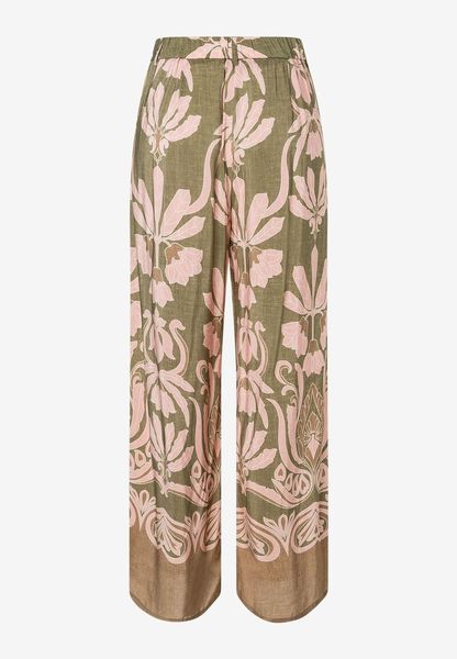 More & More Pantalon avec imprimé ornemental   - rose/vert (4671)