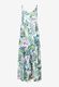 More & More Maxi robe en satin avec imprimé de feuilles - blanc/vert (5210)