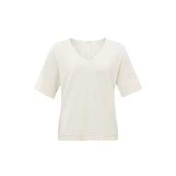 Yaya Sweater with V-neck - white/beige (99306)