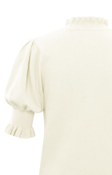 Yaya Jumper with short puff sleeves  - beige (99307)