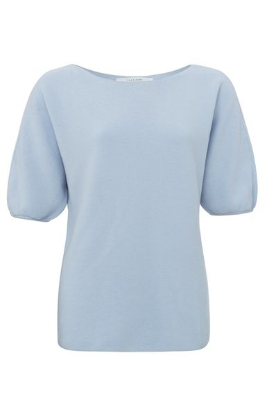 Yaya Puff short sleeve sweater - blue (43949)