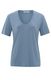 Yaya T-shirt with rounded V-neck - blue (74015)
