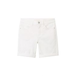 Tom Tailor Alexa Slim Bermuda shorts in organic cotton - white (20000)