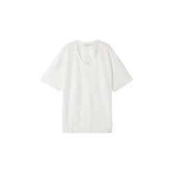 Tom Tailor T-Shirt mit Strukturmuster  - weiß (10315)