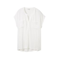 Tom Tailor T-Shirt-Bluse aus Stoffmix - weiß (10315)