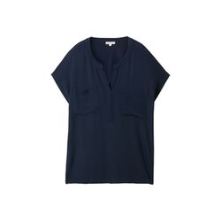 Tom Tailor T-shirt en mélange de tissus - bleu (10668)
