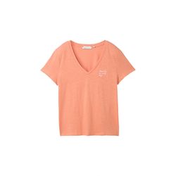 Tom Tailor Denim T-shirt en coton bio - orange (35155)