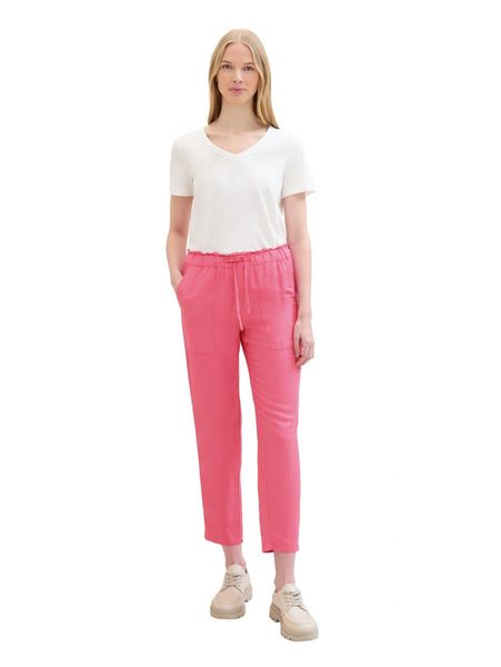 Tom Tailor Loose trousers with linen - pink (15799)