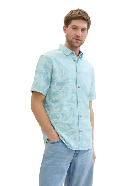 Tom Tailor Chemise à manches courtes avec imprimé - bleu (35409)