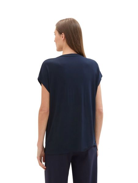 Tom Tailor T-Shirt-Bluse aus Stoffmix - blau (10668)