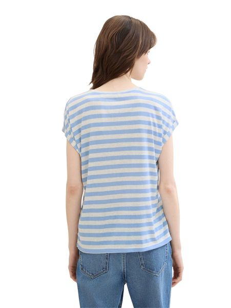 Tom Tailor Denim T-shirt with striped pattern - white/blue (35332)