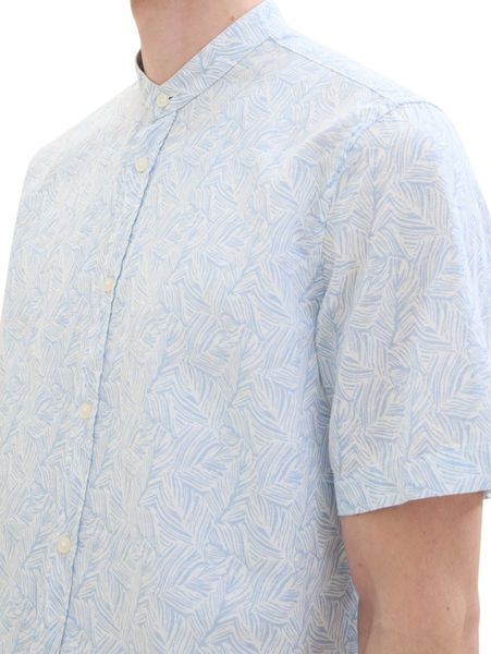 Tom Tailor Short-sleeved shirt with print - blue (35367)