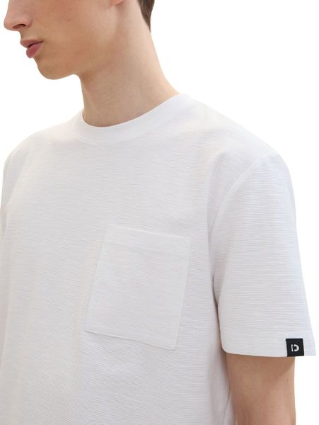 Tom Tailor Denim T-shirt with breast pocket - white (20000)