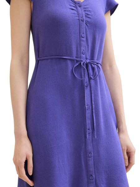 Tom Tailor Denim Mini robe en lin - violet (35362)