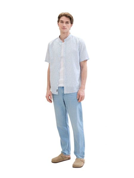 Tom Tailor Kurzarmhemd mit Print - blau (35367)