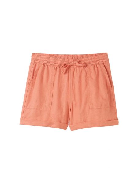 Tom Tailor Denim Shorts mit Leinen - orange (35155)