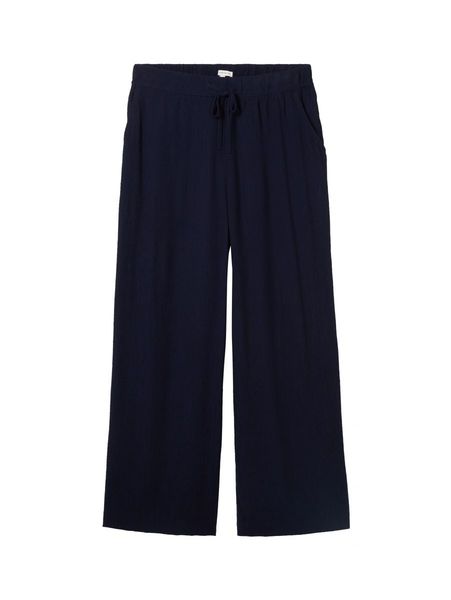 Tom Tailor Cropped culotte trousers - blue (10668)