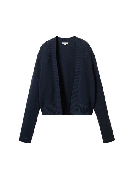 Tom Tailor Cardigan with textured pattern - blue (10668)