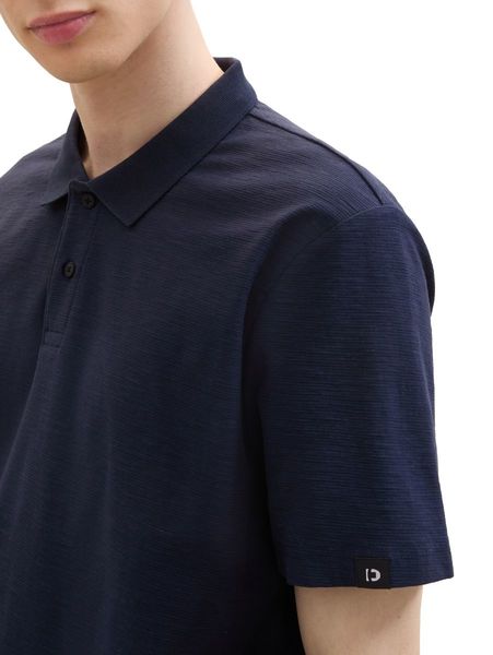 Tom Tailor Denim Poloshirt mit Struktur - blau (10668)
