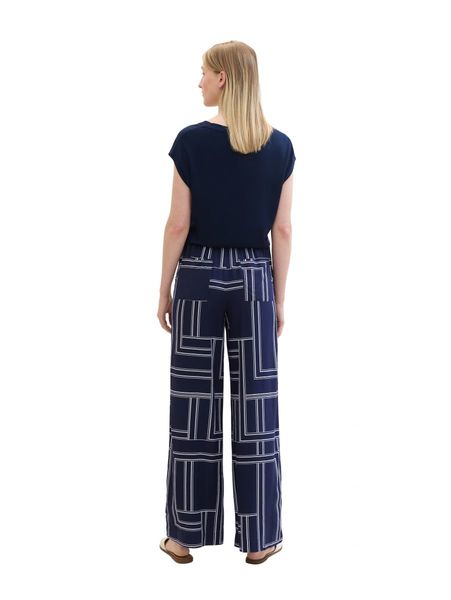 Tom Tailor Loose fit palazzo pants - blue (35284)