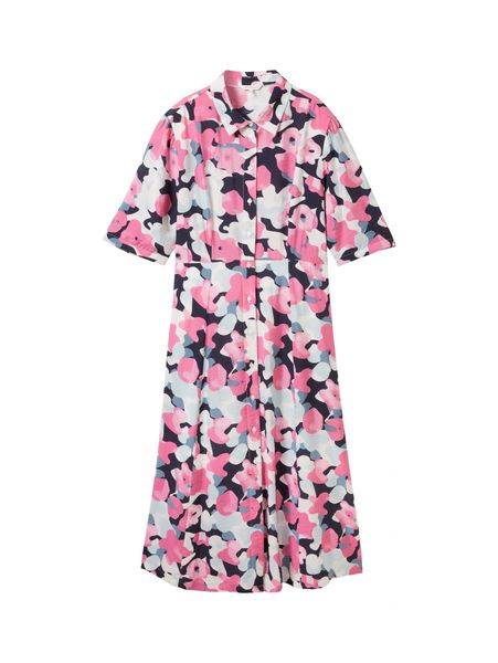 Tom Tailor Midi dress with LENZING(TM) ECOVERO(TM) - pink (35290)